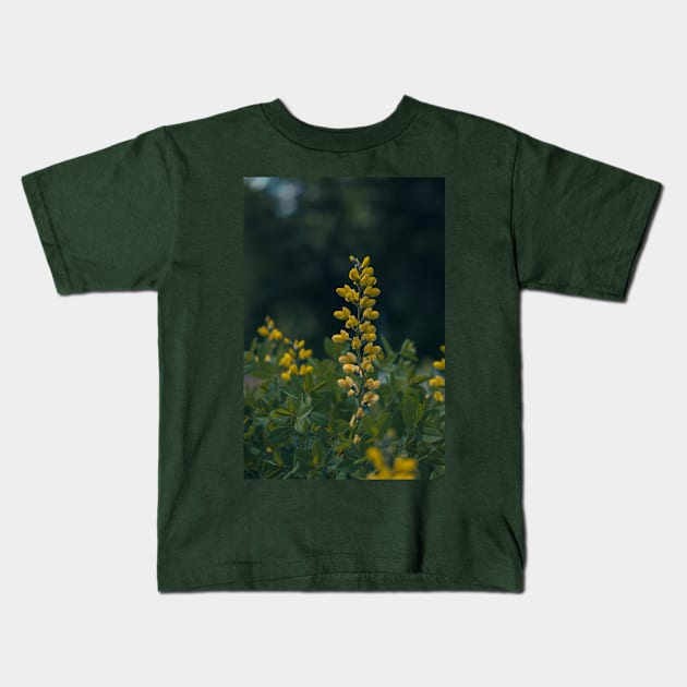 Yellow Wild Indigo Kids T-Shirt by Squam8